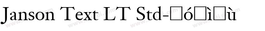 Janson Text LT Std字体转换